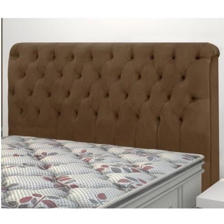 Cabeceira Casal Estofada Imperatriz Simbal Suede Marrom Menor preço em Cabeceira Casal Estofada Imperatriz Simbal Suede Marrom