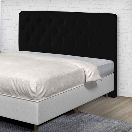 Cabeceira Casal Estofada Roma Damasu Suede Preto - Damasu colchões Menor preço em Cabeceira Casal Estofada Roma Damasu Suede Preto - Damasu colchões