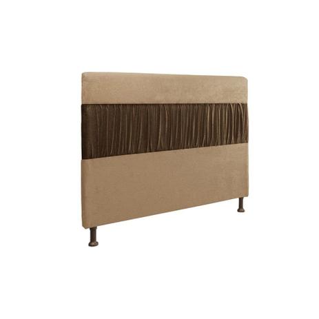 Cabeceira Casal King 195cm Para Cama Box Isabela Suede Bege/Marrom - DS Móveis é boa?