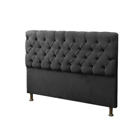 Cabeceira Casal King 195cm Para Cama Box Sofia Suede Preto - DS Móveis Menor preço em Cabeceira Casal King 195cm Para Cama Box Sofia Suede Preto - DS Móveis