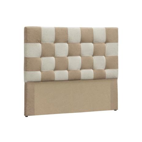 Cabeceira Casal King Kuka 195 cm Suede Amassado Marrom/Bege - DMonegatto Menor preço em Cabeceira Casal King Kuka 195 cm Suede Amassado Marrom/Bege - DMonegatto