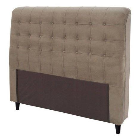 Cabeceira casal king size 1.95 cm dama suede marron taupe - simbal Menor preço em Cabeceira casal king size 1.95 cm dama suede marron taupe - simbal