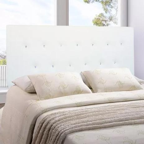 Cabeceira Casal para Cama Box Estofada Lisboa 1.40m Courino Branco com Strass - Estilo capitonê é boa?