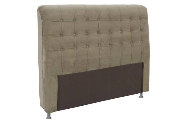 Cabeceira Casal Queen Dama Suede Taupe - Simbal Menor preço em Cabeceira Casal Queen Dama Suede Taupe - Simbal