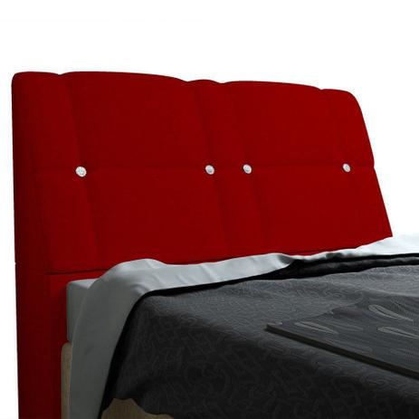 Cabeceira com baú Itália Cama Box Casal 140 cm Suede Amassado Vermelho - JS Móveis é boa?
