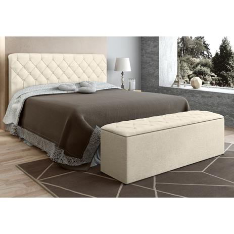 Cabeceira Com Calçadeira Baú Paris P/ Colchão Box 140cm Suede Bege Amassado - JS Móveis Menor preço em Cabeceira Com Calçadeira Baú Paris P/ Colchão Box 140cm Suede Bege Amassado - JS Móveis