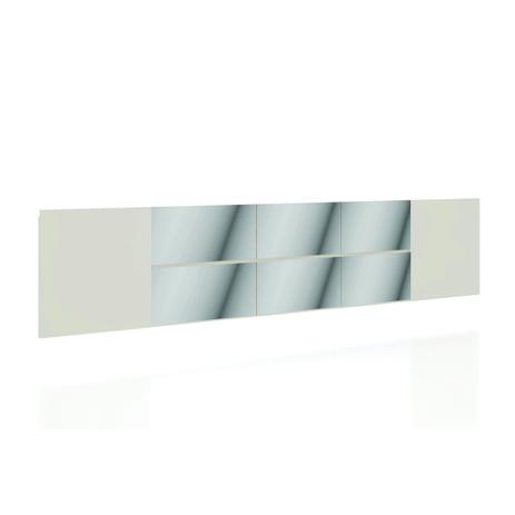 Cabeceira de Barra Espelhada para Cama de Casal em MDF 300cm Dalla Costa Off White Menor preço em Cabeceira de Barra Espelhada para Cama de Casal em MDF 300cm Dalla Costa Off White