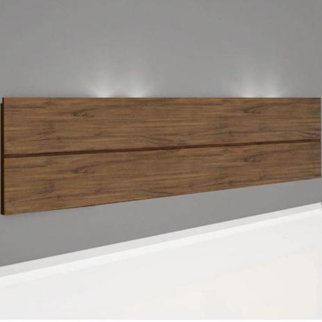 Cabeceira de Barra p/cama de Casal c/Led em MDF 270cm Nobre Dalla Costa Menor preço em Cabeceira de Barra p/cama de Casal c/Led em MDF 270cm Nobre Dalla Costa