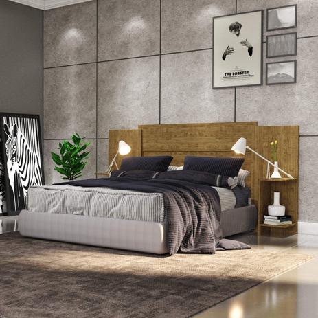 Cabeceira de Casal Extensível com Mesa de Apoio Indianópolis Espresso Móveis Imbuia Rustic - Siena Móveis Menor preço em Cabeceira de Casal Extensível com Mesa de Apoio Indianópolis Espresso Móveis Imbuia Rustic - Siena Móveis
