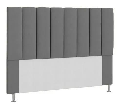 Cabeceira Estofada Carla 140CM Casal Suede Cinza - D A DECOR Menor preço em Cabeceira Estofada Carla 140CM Casal Suede Cinza - D A DECOR