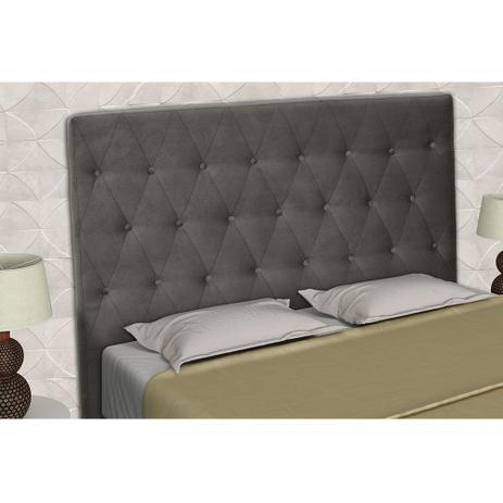 Cabeceira estofada casal alfa - suede marrom escuro - Matrix Menor preço em Cabeceira estofada casal alfa - suede marrom escuro - Matrix
