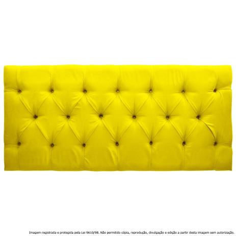 Cabeceira Estofada Painel Capitonê Amarela Para Cama Box Casal 140cm - Lubrano decor Menor preço em Cabeceira Estofada Painel Capitonê Amarela Para Cama Box Casal 140cm - Lubrano decor