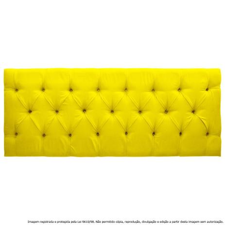 Cabeceira Estofada Painel Capitonê Amarela Para Cama Box Queen 160cm - Lubrano decor Menor preço em Cabeceira Estofada Painel Capitonê Amarela Para Cama Box Queen 160cm - Lubrano decor