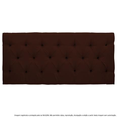 Cabeceira Estofada Painel Capitonê Marrom Para Cama Box Casal 140cm - Clefatos Menor preço em Cabeceira Estofada Painel Capitonê Marrom Para Cama Box Casal 140cm - Clefatos