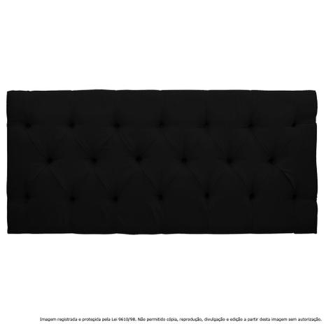 Cabeceira Estofada Painel Capitonê Preta Para Cama Box Casal 140cm - Lubrano decor Menor preço em Cabeceira Estofada Painel Capitonê Preta Para Cama Box Casal 140cm - Lubrano decor