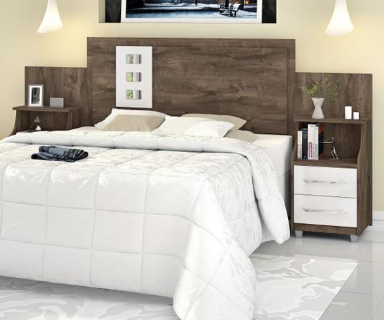 Cabeceira Flórida para Cama Casal/Queen/King - Castanho/ Off White - Jaci Móveis - Rpm móveis Menor preço em Cabeceira Flórida para Cama Casal/Queen/King - Castanho/ Off White - Jaci Móveis - Rpm móveis