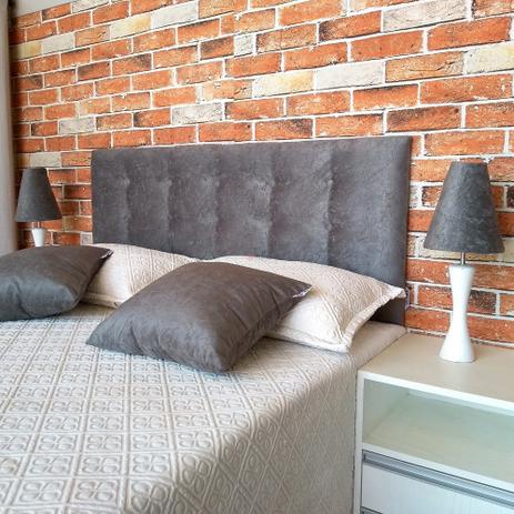 Cabeceira King Botone 15 Com Pes Suede Amassado Cinza 195 x 160 Rbl Menor preço em Cabeceira King Botone 15 Com Pes Suede Amassado Cinza 195 x 160 Rbl