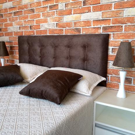 Cabeceira King Botonê 15 Suede Amassado Marrom 195 x 60 Rbl Menor preço em Cabeceira King Botonê 15 Suede Amassado Marrom 195 x 60 Rbl