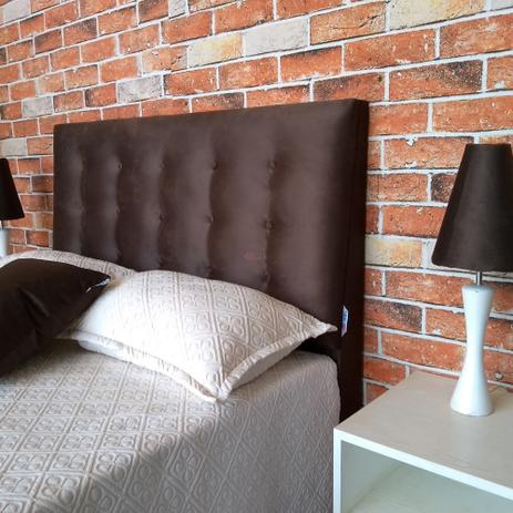 Cabeceira King Las Vegas Botone 15 Com Pes Suede Liso Marrom 195 x 120 Rbl Menor preço em Cabeceira King Las Vegas Botone 15 Com Pes Suede Liso Marrom 195 x 120 Rbl