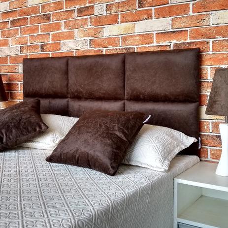 Cabeceira King Módulos Módena H6 Com Pes Suede Amassado Marrom 195 x 120 Rbl Menor preço em Cabeceira King Módulos Módena H6 Com Pes Suede Amassado Marrom 195 x 120 Rbl