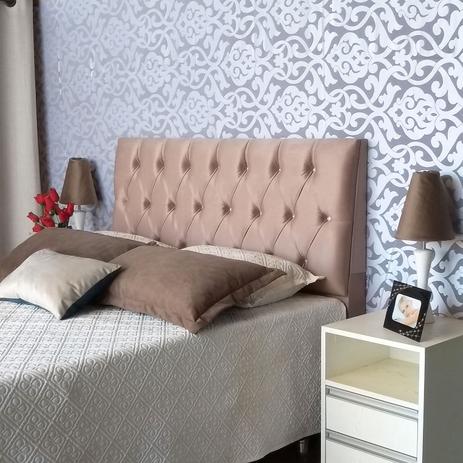 Cabeceira Las Vegas Casal Luna Suede Liso Mascavo Com Strass 140 x 120 Rbl Menor preço em Cabeceira Las Vegas Casal Luna Suede Liso Mascavo Com Strass 140 x 120 Rbl