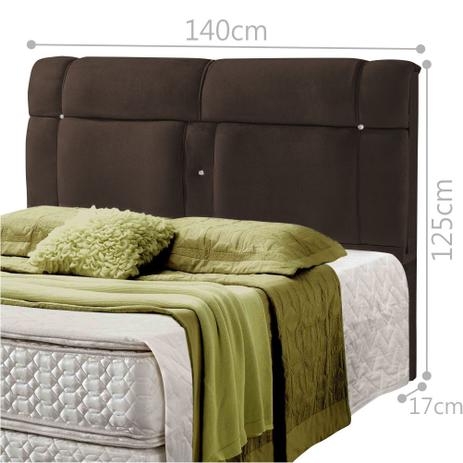 Cabeceira Londres Casal 140 cm Marrom - Ra estofados Menor preço em Cabeceira Londres Casal 140 cm Marrom - Ra estofados