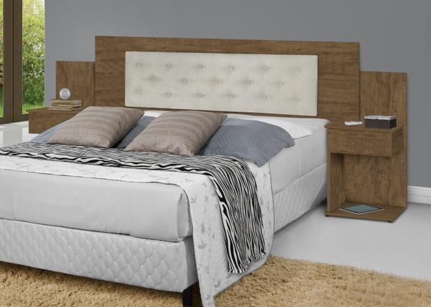 Cabeceira Madri para Cama Solteiro / Casal / Queen com Capitonê - Castanho - Basoto Brasil - 812 Menor preço em Cabeceira Madri para Cama Solteiro / Casal / Queen com Capitonê - Castanho - Basoto Brasil - 812