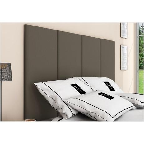 Cabeceira Painel 4 Placas Para Cama Box Casal 140 cm Suede Chocolate - TES Decor é ruim? Cabeceira Painel 4 Placas Para Cama Box Casal 140 cm Suede Chocolate - TES Decor é boa?