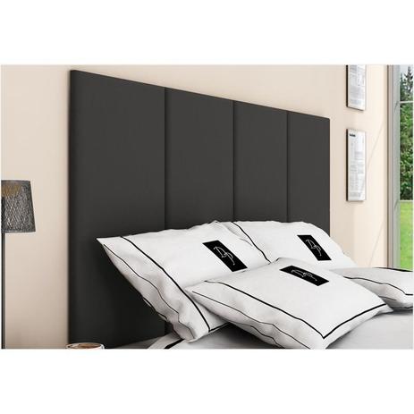 Cabeceira Painel 4 Placas Para Cama Box Casal Queen 160 cm Suede Preto - TES Decor é boa?