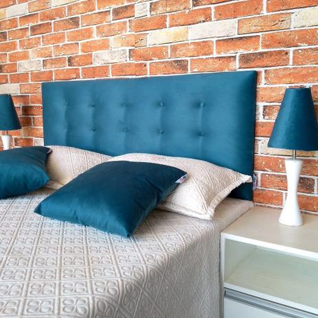 Cabeceira Painel Botonê 15 Suede Liso Azul Solteiro 90 x 60 - Decorajá Menor preço em Cabeceira Painel Botonê 15 Suede Liso Azul Solteiro 90 x 60 - Decorajá