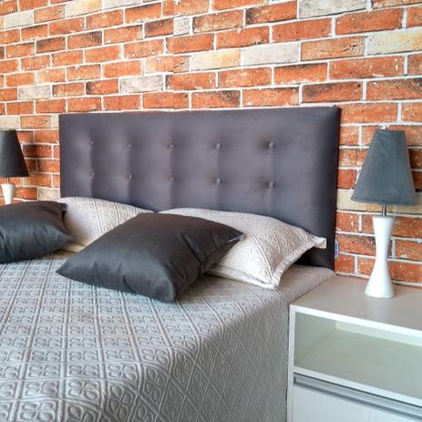 Cabeceira Painel Botonê 15 Suede Liso Cinza Casal 140 x 60 - Decorajá é boa?