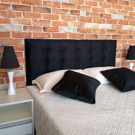 Cabeceira Painel Botonê 15 Suede Preto King 195 x 60 - Decorajá Menor preço em Cabeceira Painel Botonê 15 Suede Preto King 195 x 60 - Decorajá