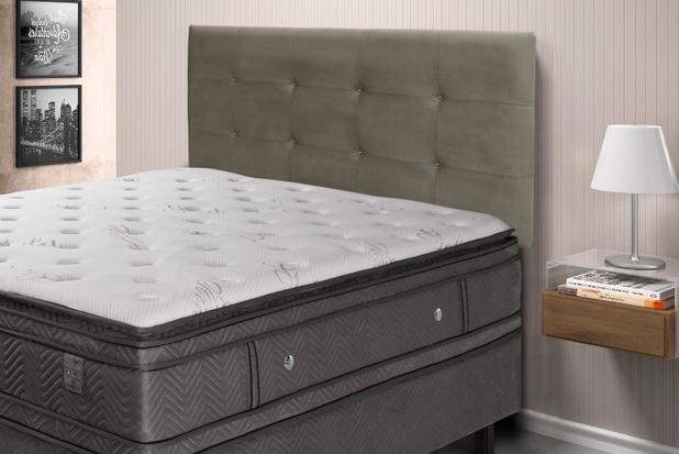 Cabeceira painel casal queen 1.60 cm san juan nobuck veludo bege - simbal Menor preço em Cabeceira painel casal queen 1.60 cm san juan nobuck veludo bege - simbal
