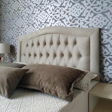 Cabeceira Painel Casal Vintage Curvada Suede Bege 140 x 73 RBL Menor preço em Cabeceira Painel Casal Vintage Curvada Suede Bege 140 x 73 RBL