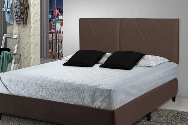 Cabeceira Painel Estofada Apolo Queen Size - Material Sintético Marrom - Konfort Menor preço em Cabeceira Painel Estofada Apolo Queen Size - Material Sintético Marrom - Konfort