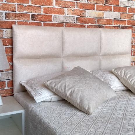 Cabeceira Painel Módena H6 Suede Bege Casal 140 x 60 - Decorajá Menor preço em Cabeceira Painel Módena H6 Suede Bege Casal 140 x 60 - Decorajá