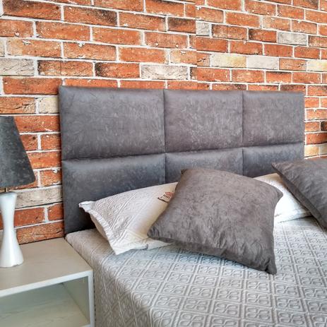 Cabeceira Painel Módena H6 Suede Cinza Queen 160 x 60 - Decorajá Menor preço em Cabeceira Painel Módena H6 Suede Cinza Queen 160 x 60 - Decorajá