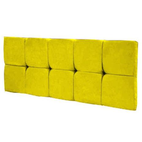 Cabeceira Painel Nina Para Cama Box Solteiro 100 Cm Suede Amarelo - DL Decor Menor preço em Cabeceira Painel Nina Para Cama Box Solteiro 100 Cm Suede Amarelo - DL Decor
