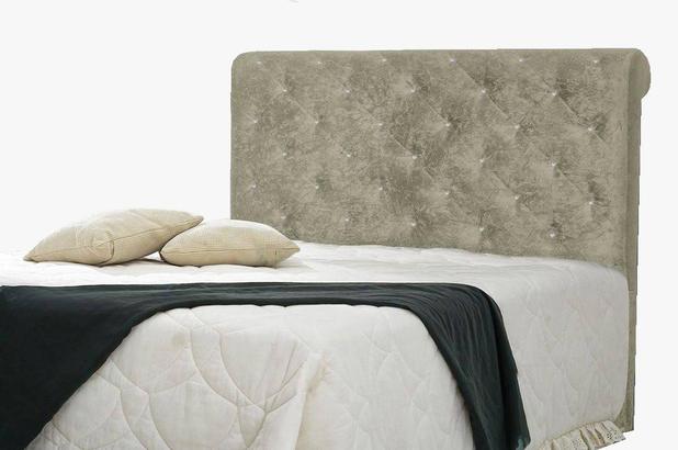 Cabeceira para Box Solteiro Buona Notte Suede Amassado Bege com Botões de Strass - DMonegatto é boa?