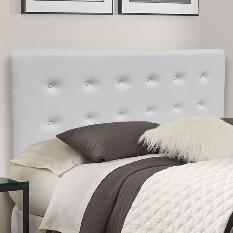 Cabeceira para Cama Box Queen Estofada Austria 1.60m Suede Branco - Estilo capitonê é boa?