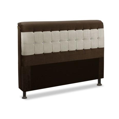 Cabeceira Para Cama Box Solteiro 90 cm Rubi Chocolate/Areia - JS Móveis Menor preço em Cabeceira Para Cama Box Solteiro 90 cm Rubi Chocolate/Areia - JS Móveis