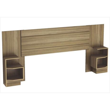 Cabeceira Para Cama de Casal com Criado Elegance Pau Brasil - VLR Móveis Menor preço em Cabeceira Para Cama de Casal com Criado Elegance Pau Brasil - VLR Móveis