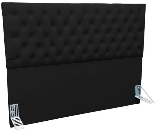 Cabeceira para Cama Queen Estofada Box Roma 1.60m Courino Preto - Estilo é boa?