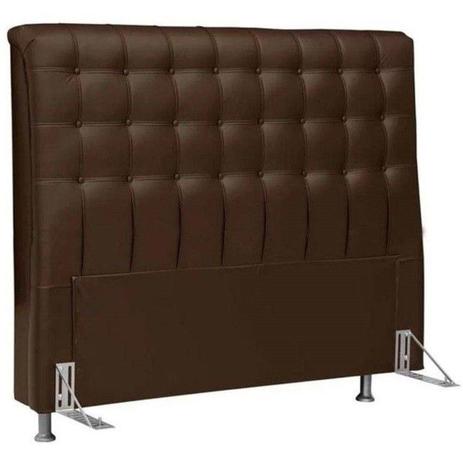 Cabeceira solteiro 0.90 cm dama pvc cacau - simbal Menor preço em Cabeceira solteiro 0.90 cm dama pvc cacau - simbal