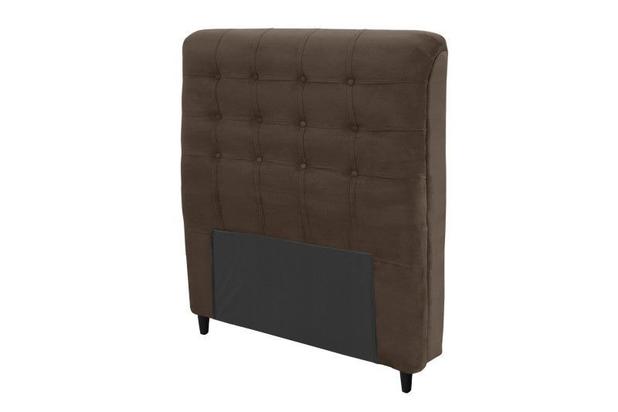 Cabeceira solteiro 0.90 cm dama suede marrom chocolate - simbal Menor preço em Cabeceira solteiro 0.90 cm dama suede marrom chocolate - simbal