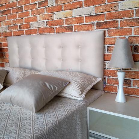 Cabeceira Solteiro Botonê 15 Suede Liso Bege 90 x 60 Rbl Menor preço em Cabeceira Solteiro Botonê 15 Suede Liso Bege 90 x 60 Rbl
