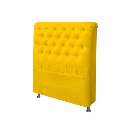 Cabeceira Solteiro Livia Para Cama Box de 100cm Suede Amarelo - Am decor Menor preço em Cabeceira Solteiro Livia Para Cama Box de 100cm Suede Amarelo - Am decor