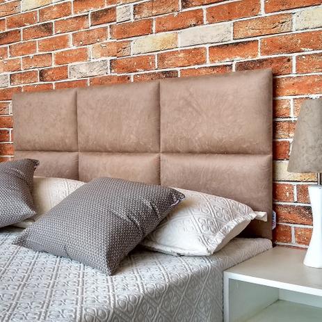 Cabeceira Solteiro Módulos Módena H6 Com Pes Suede Amassado Castor 90 x 120 Rbl Menor preço em Cabeceira Solteiro Módulos Módena H6 Com Pes Suede Amassado Castor 90 x 120 Rbl