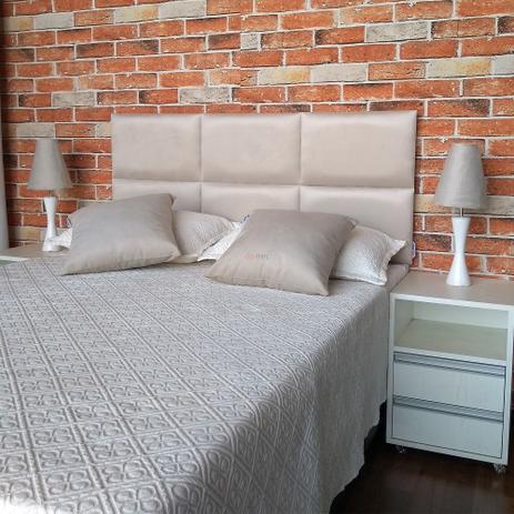 Cabeceira Solteiro Módulos Módena H6 Com Pes Suede Liso Bege 90 x 120 Rbl Menor preço em Cabeceira Solteiro Módulos Módena H6 Com Pes Suede Liso Bege 90 x 120 Rbl