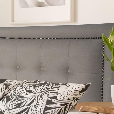 Cabeceira Veneza Diamond Linho Cinza Cama Box Casal 140 X 60 - RBL Menor preço em Cabeceira Veneza Diamond Linho Cinza Cama Box Casal 140 X 60 - RBL